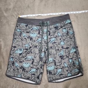The North Face Animal Print Board Shorts 34 with Flaw